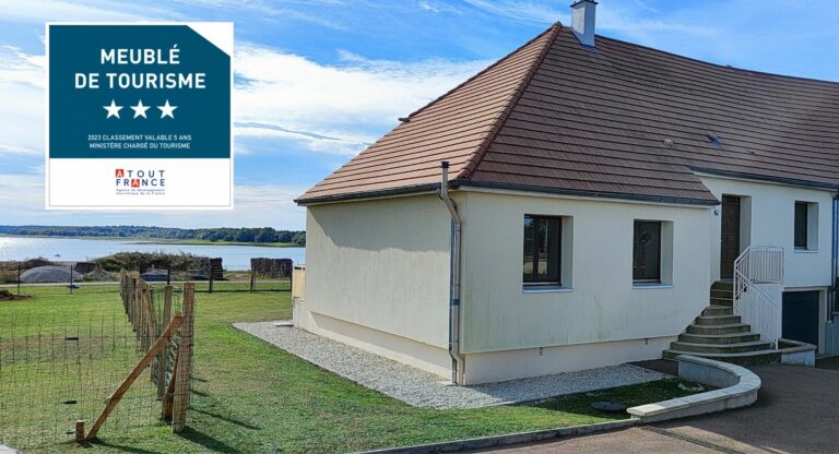 gîte de 6 personnes avec vue sur le lac et la réserve naturelle